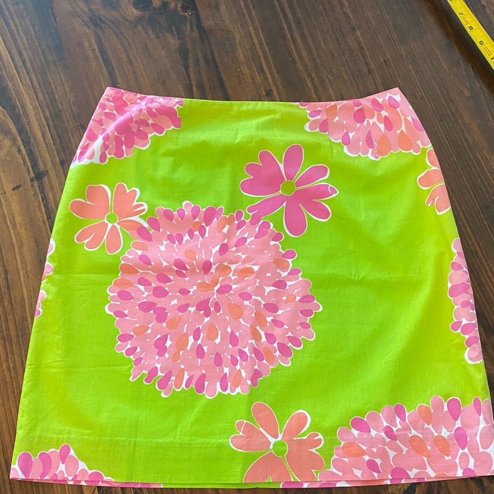 Lilly Pulitzer Floral Skirt  Size 10 Vintage